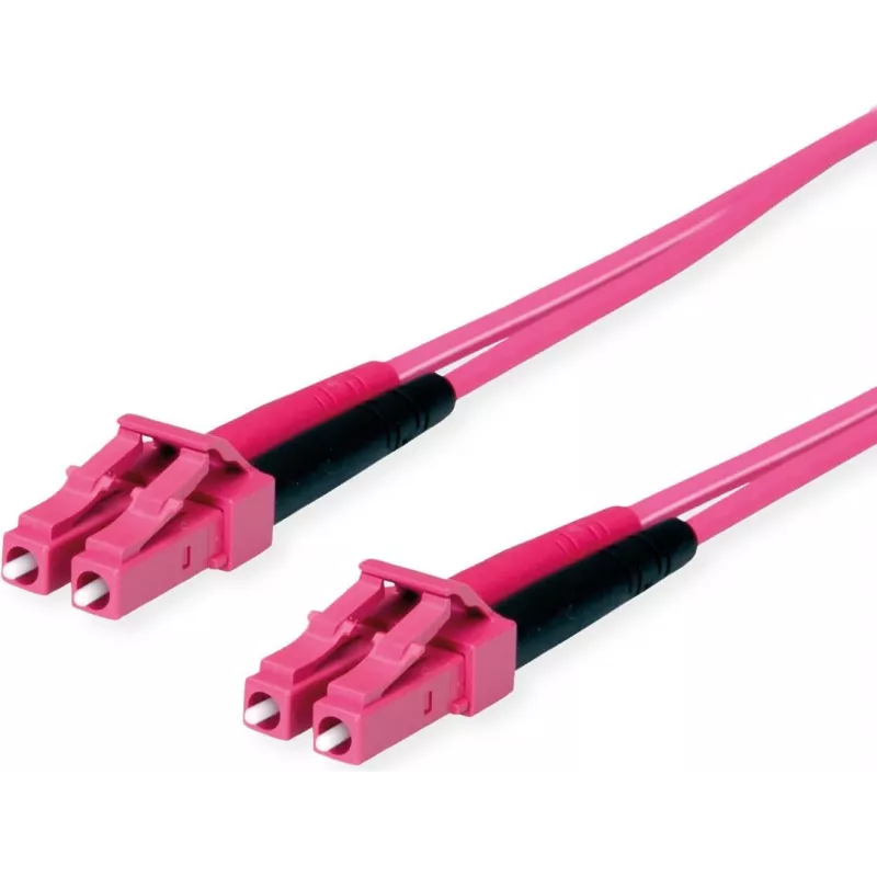 TELEGÄRTNER 10m LC to LC OM4 Duplex 50/125 daugiamodis optinis pataisos kabelis, violetinė LSZH 100011512