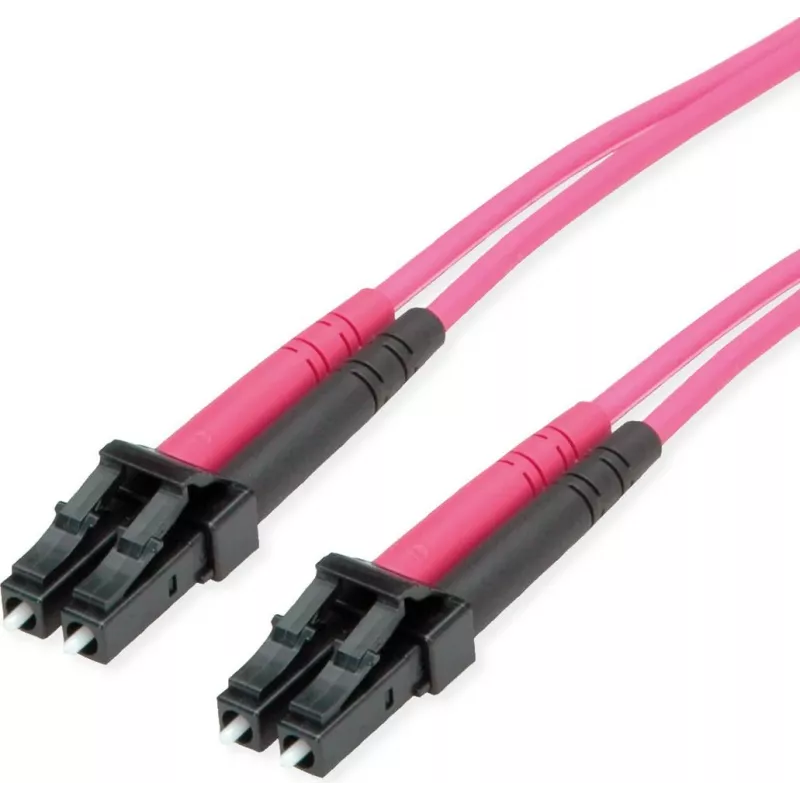 TELEGÄRTNER 10m LC to LC OM4 Duplex 50/125 daugiamodis optinis pataisos kabelis, violetinė LSZH 100011512