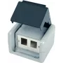 Telegärtner AMJ-SL 2 prievadų RJ45 paviršinio montavimo lizdas Cat.6A ekranuotas, grynai baltas