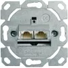 Telegärtner AMJ45 8/8 UP/0 įleidžiama RJ45 rozetė, 2 prievadų, Cat.6A, ekranuota, grynai balta J00020A0388