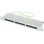 TELEGÄRTNER Cat.5e 24 prievadų RJ45 patch panelis, 1U, 19 colių, šviesiai pilkas