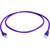 Telegärtner MP8 FS 500 Cat 6a S/FTP komutacinis kabelis, RJ-45 vyriškas į RJ-45 vyrišką, 0,5 m, violetinės spalvos, su apsauga nuo užkabinimo