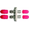 Telegärtner ST Female į ST Female Duplex Fiber Optic Coupler, Flange Mount, Zirconia Ceramic Ferrule, Nickel-Plated Brass Housing, <0.2 dB Insertion Loss J08011A0017