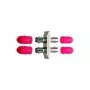 Telegärtner ST Female į ST Female Duplex Fiber Optic Coupler, Flange Mount, Zirconia Ceramic Ferrule, Nickel-Plated Brass Housing, <0.2 dB Insertion Loss J08011A0017