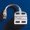 Telegärtner Token Ring Splitter RJ45 vyriškas į 2x RJ45 moteriškus ekranuotas šviesiai pilkas J00029A0011