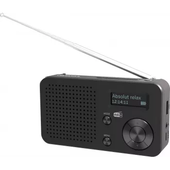 Telestar TOP 100 DAB+ nešiojamas radijas su FM, juodas
