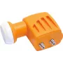 TELEVES 747802 Twin Universal LNB – 2 išėjimai, 0,1 dB triukšmo rodiklis, 40 mm laikiklis