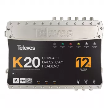 Televes K20-12 Compact Headend 12 Transponder DVB-S2 į QAM