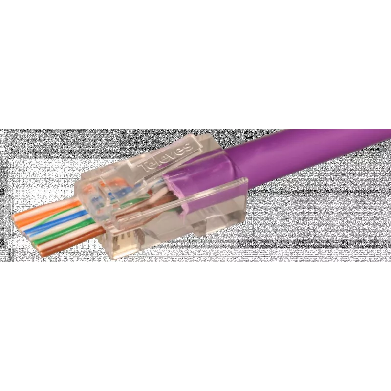 TELEVES RJ45 vyriškas prakišamas UTP Cat6 jungtis (209906)