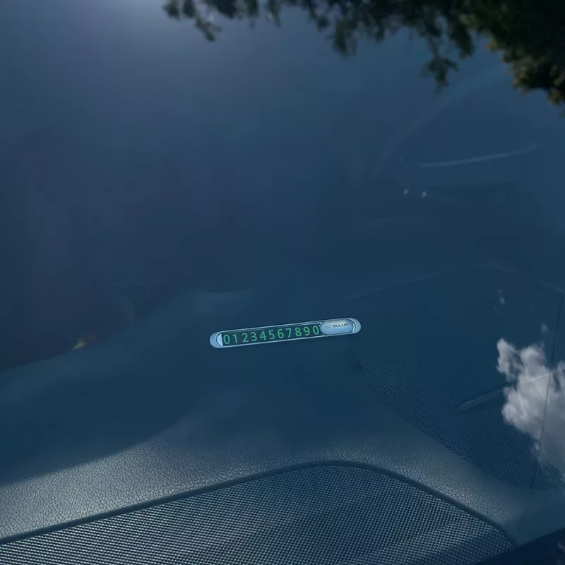 Tellur Laikino Automobilio Parkavimo Telefono Numerio Kortelė Metalinis Sidabras
