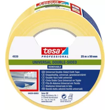 tesa 4939 Dvipusė PET plėvelės juosta, permatoma, 50 mm x 25 m 04939-00003-11
