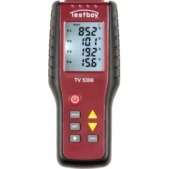 Testboy TV 5300 4 kanalų termometras -200 iki +1372 °C su zondais