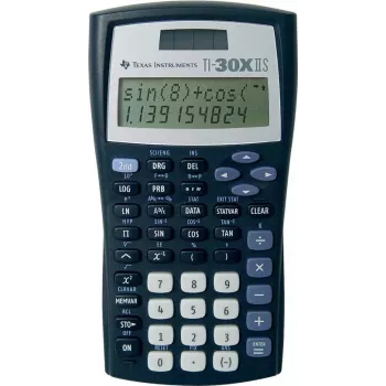 Texas Instruments TI-30X IIS mokslinis skaičiuotuvas, 2 eilučių ekranas, saulės ir baterijos maitinimas, juodas