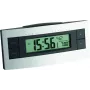 TFA 60.2511 Radijo Valdomas Žadintuvas - Juodas/Sidabrinis - LCD Ekranas - Patalpų Temperatūra - Snaudimo Funkcija - Mėlynas Apšvietimas - 2x AAA