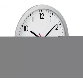 TFA 60.3522.02 Radio Wall Clock Silver