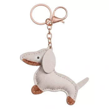 TFO Universal Phone Chain Beige Dachshund - reguliuojamas kryžminis dirželis su adapteriu