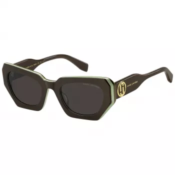 THE MARC JACOBS Moteriški MARC851/S Akiniai nuo Saulės - Kačių Akies Acetato Rėmelis, Pilki Gradientiniai Lęšiai, 52mm