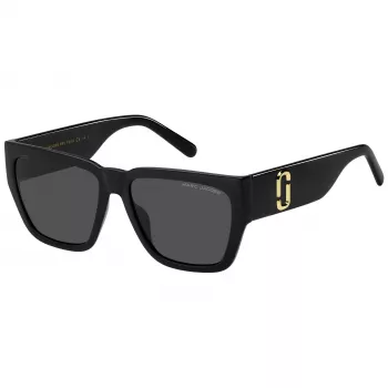 THE MARC JACOBS Moteriški Akiniai nuo Saulės MARC646S807 - Kvadratinis Acetatinis Rėmas, Pilki Gradientiniai Lęšiai, UV400 Apsauga, 57 mm Lęšio Plotis