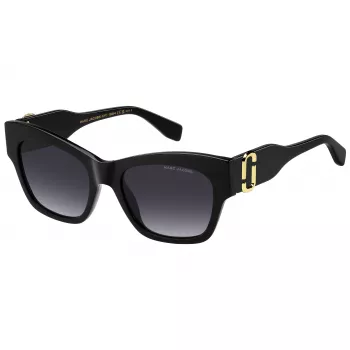 Moteriški akiniai nuo saulės THE MARC JACOBS MARC762S807 juodi acetatiniai pilki gradientiniai 54mm