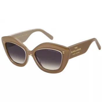 THE MARC JACOBS Moteriški Akiniai Nuo Saulės MARC800SDLN - Juodas Rėmelis, Pilki Gradientiniai Stiklai, 52mm