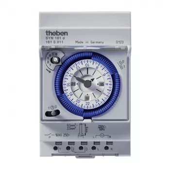 THEBEN Analoginis laikmatis SYN161D 24h be galios rezervo 3TE 1 kanalas 96 segmentai