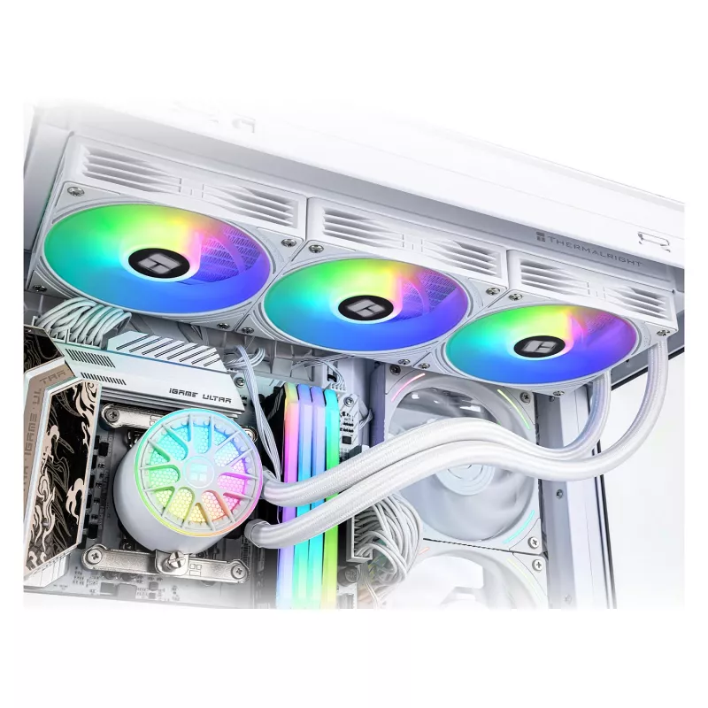 Thermalright Aqua Elite V6 RGB 360mm baltas skysčiu aušinamas procesoriaus aušintuvas