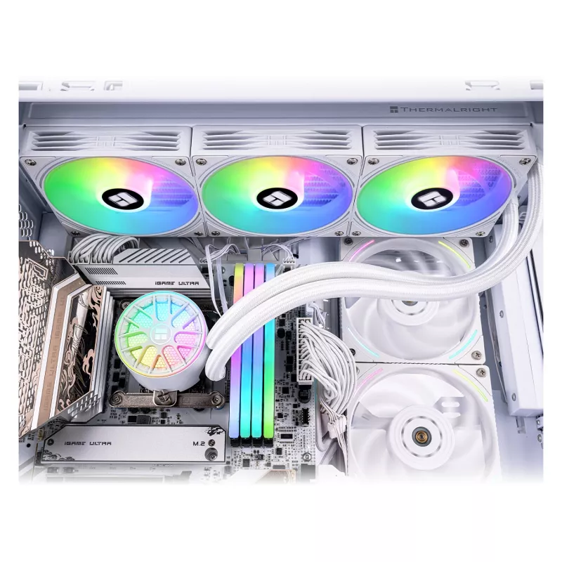 Thermalright Aqua Elite V6 RGB 360mm baltas skysčiu aušinamas procesoriaus aušintuvas