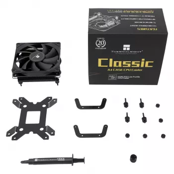 Thermalright AXP90-X36 Black Low Profile CPU aušintuvas, 92mm PWM ventiliatorius, ITX, Intel ir AMD