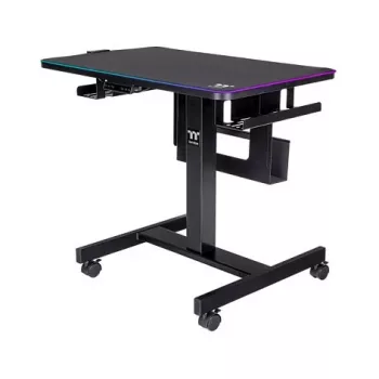 Thermaltake CycleDesk 100 GGD elektrinis reguliuojamo aukščio stalas su RGB apšvietimu, juodas