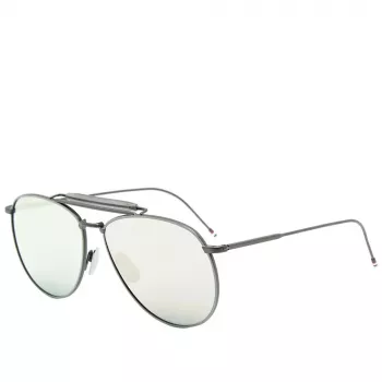 Thom Browne Unisex TB015LTDBLKGR Aviator Sunglasses 62/15/144 mm