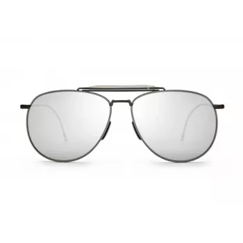 Thom Browne Unisex TB015LTDBLKGR Aviator Sunglasses 62/15/144 mm