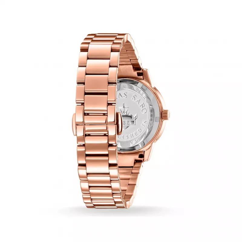 THOMAS SABO Moteriškas Laikrodis WA02152652093 33mm Rožinis Auksas Nerūdijantis Plienas Tinklelis