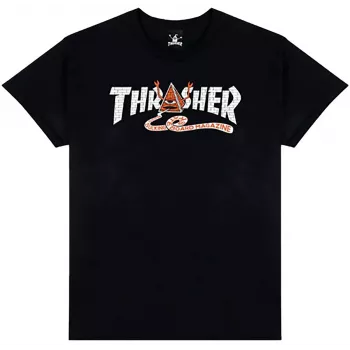 Thrasher x Toy Machine Marškinėliai Pyramid Juodi M