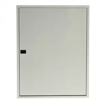 TIBOX AS424 paviršinio montavimo skirstomasis skydas, 585x750x115 mm, 4 eilės x 24 moduliai, vidaus, permatomomis durelėmis, baltas/pilkas