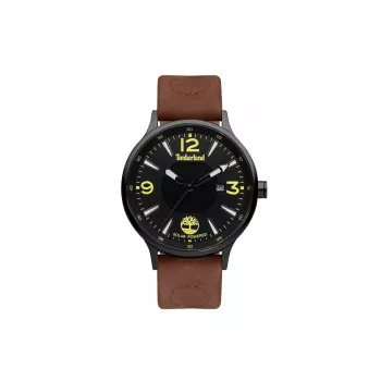 Timberland Vyrų Kvarcinis Analoginis Laikrodis TDWGA2100902 43 mm Nerūdijančio Plieno Korpusas Ruda Odinė Apyrankė
