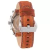 Timberland vyriškas laikrodis TBL1331JS-02C 45mm nerūdijančio plieno kvarcinis analoginis juodas ciferblatas ruda odinė juosta