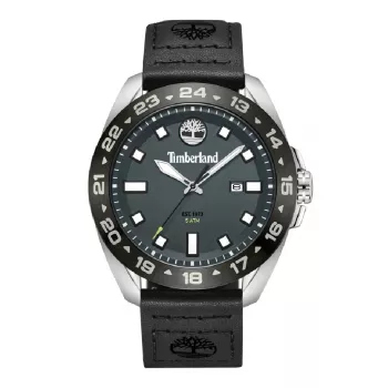 TIMBERLAND Vyriškas Laikrodis TDWGB0029402 Henniker II 44mm Rudo Odinio Dirželio Juodu Ciferblatu Kvarcinis
