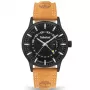 Timberland vyriškas laikrodis TDWGB2201504 Henniker II 42mm mėlynas ciferblatas rudos odos dirželis kvarcinis