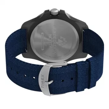 TIMEX vyriškas laikrodis Expedition North Field Post Solar TW2V40300 – 46 mm nerūdijančio plieno korpusas, žalias ciferblatas, rudas odinis dirželis, saulės kvarcas