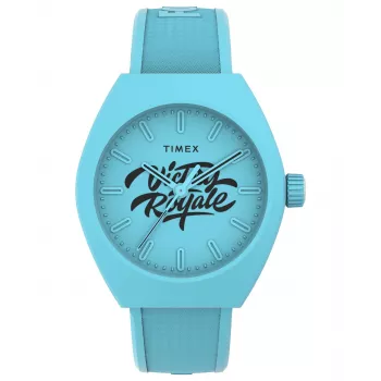 TIMEX Vyrų Lauko Laikrodis TW2W96900 40mm Kvarcinis Analoginis Ruda Odinė Juosta Juodas Ciferblatas