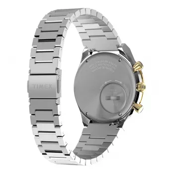 Timex vyriškas laikrodis TW2W64200 su rudu odiniu dirželiu ir juodu ciferblatu, 40 mm