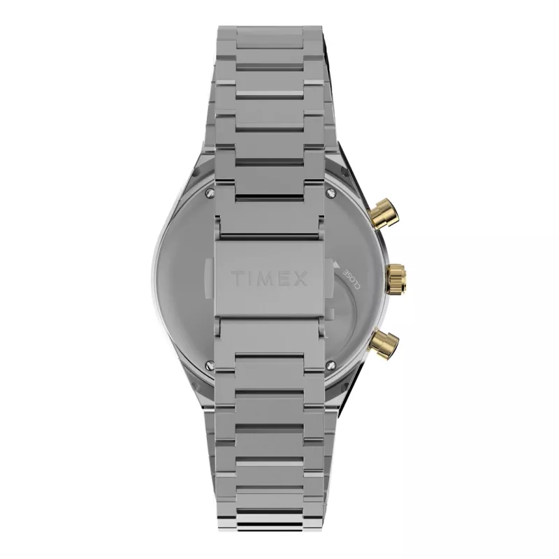 Timex vyriškas laikrodis TW2W64200 su rudu odiniu dirželiu ir juodu ciferblatu, 40 mm