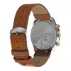 Timex TW2W64400 vyriškas lauko laikrodis, 42 mm, juodas ciferblatas, rudas odinis dirželis
