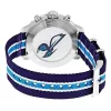 Tissot PRS 516 vyrų šveicariškas kvarcinis chronografinis laikrodis 42 mm, baltu ciferblatu, mėlynu nailono dirželiu T095417170373