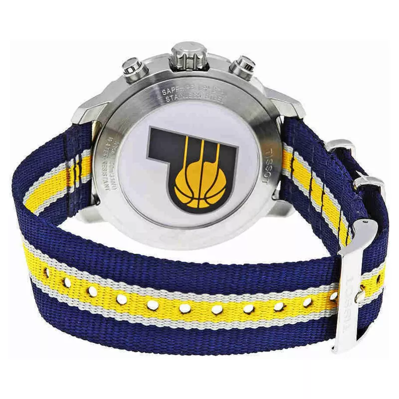 TISSOT T-Sport Chrono XL Classic vyriškas laikrodis 42 mm rudo odos apyrankė sidabrinis ciferblatas T09541717372