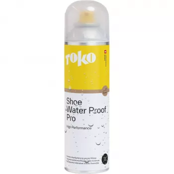 Toko Shoe Water Proof Pro 250ml – PFC-Free vandens ir purvo repelentas odai, zomšai, nubukui, tekstilei, sintetikai, kvėpuojančioms membranoms