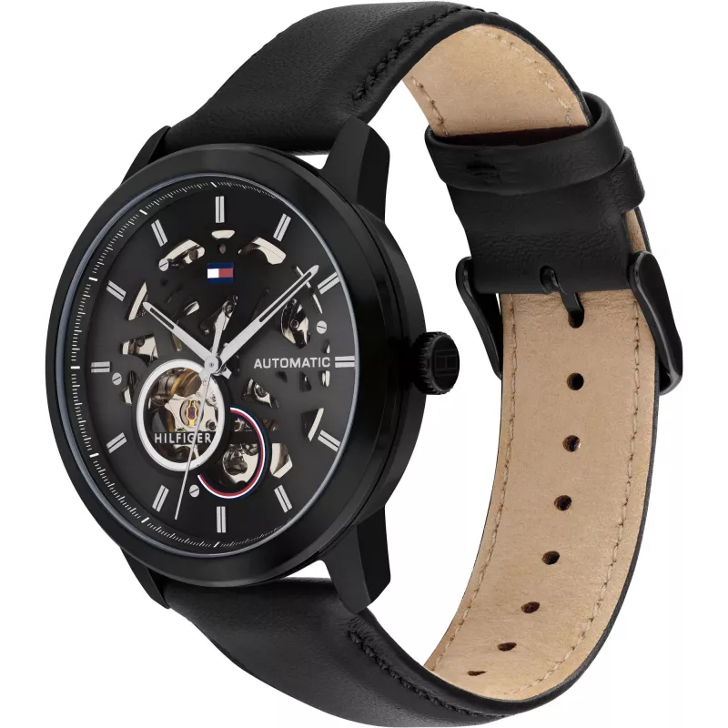 Tommy Hilfiger Damon vyriškas kvarcinis laikrodis 1710659 43mm mėlynas ciferblatas nerūdijantis plienas