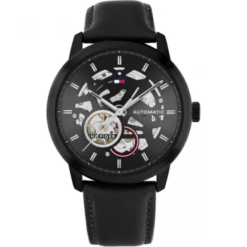 Tommy Hilfiger Damon vyriškas kvarcinis laikrodis 1710659 43mm mėlynas ciferblatas nerūdijantis plienas
