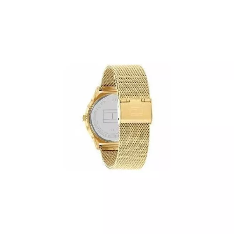 Vyriškas laikrodis Tommy Hilfiger 1710469 analoginis kvarcinis 40mm mėlynas ciferblatas ruda odinis dirželis