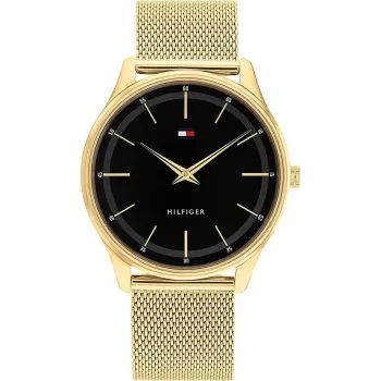 Vyriškas laikrodis Tommy Hilfiger 1710469 analoginis kvarcinis 40mm mėlynas ciferblatas ruda odinis dirželis